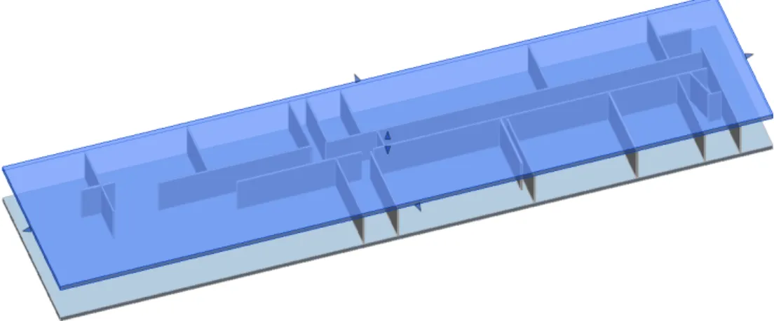 Figure 10. Rendering of the ifc file into Revit (Autodesk) —1st floor of the INSA building.