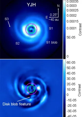 Fig. 2. Same as Fig. 1 but for the SPHERE / IRDIS K1 + K2-band images.