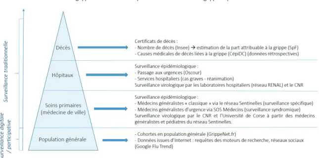 Figure 2. Le système de surveillance de la grippe en France 