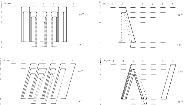 Figure 4: Energy level diagram of the single valence electron of the sodium atom for the D 2 transition.