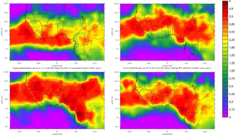 Fig. 10. EPSAT-SG daily rainfall potential intensity.