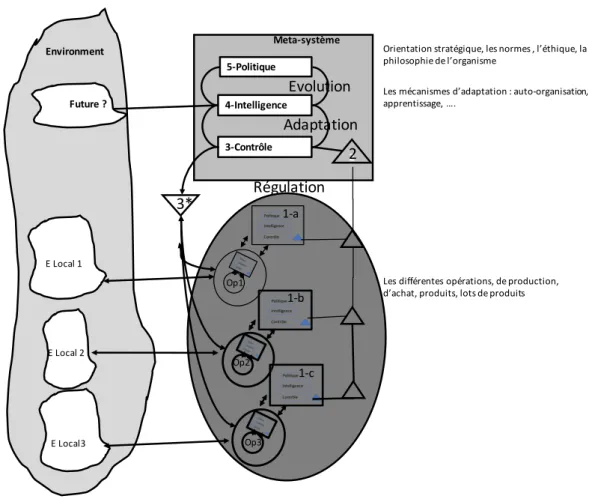 Figure 27 : modèle de pilotage viable est ses différentes phases d’équilibration  
