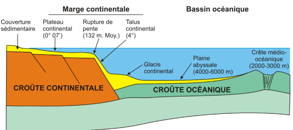 FIG. 1.1 – Schéma du relief des fonds océaniques (Université de Laval, http://www2.ggl.