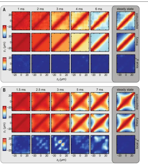 Figure 2.4: Two-point phase correlation functions C(z 1 , z 2 ) for increasing evolution time