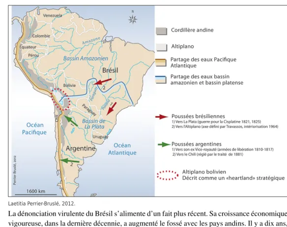 Illustration 7 - La Bolivie dans les schémas géopolitiques continentaux