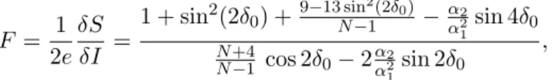 Table 1.1: Facteur de Fano non-lin´eaire F , Eq. (1.5), pour diff´erentes valeurs de N et m.