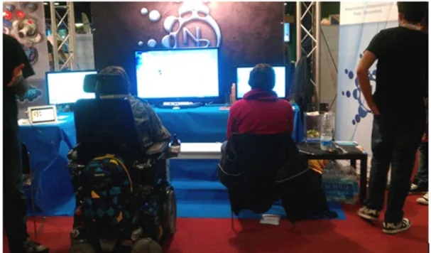 Figure 7. Different players playing together at the MIG event 