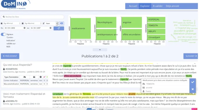 Figure 2.7 – GUI of DoMINO to explore and validate identified misuses