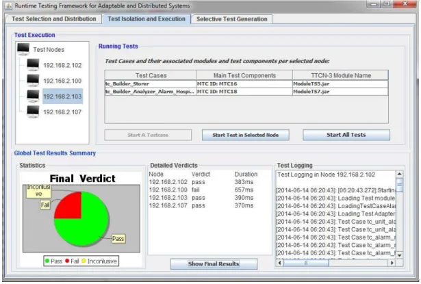 Figure 5.3: Screenshot of the test isolation and execution GUI.