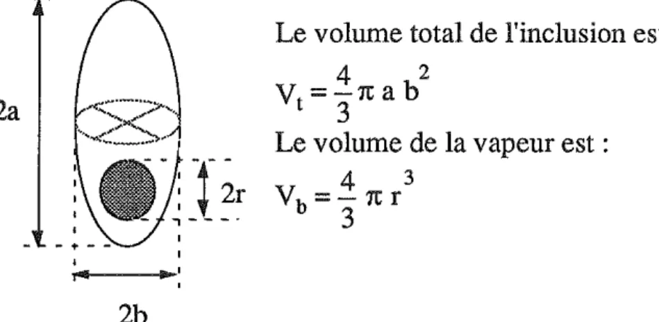 Figure  1.3  : paramètres  de l'inclusion ellipsoïdale  Rv est égal au rapport des volumes  : 