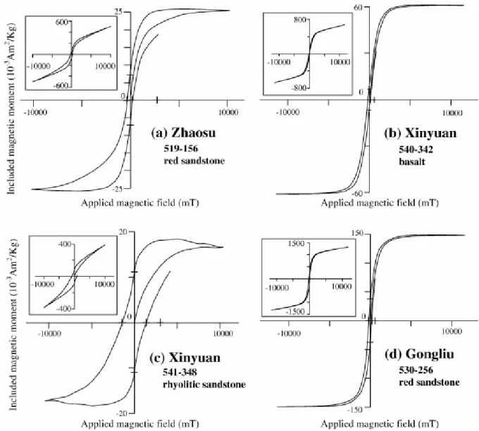 Figure 6. Representative hysteresis loops of samples from the Yili Block 