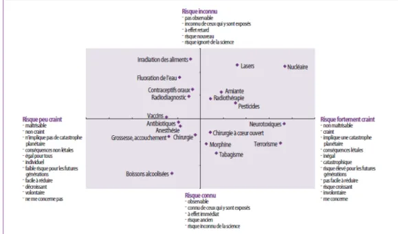 Figure I.2. Les « cartes » de perception des risques par les individus
