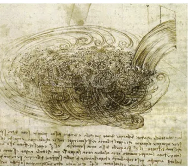 Figure 1.1: Leonardo da Vinci illustration of the turbulence phenomena