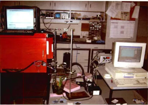 Figure 3.2  Photo  du  spectrofluorimètre  utilisé  pour  la  mesure  des  spectres  de  fluorescence  (gauche)  ainsi  que  du  fluorimètre  modulé  Xénon-PAM  pour  la mesure des coefficients des quenchings (droite) 