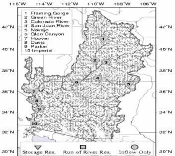 Fig. 2. Annual, 10 year average and running average of natural flow at Imperial Dam, AZ.