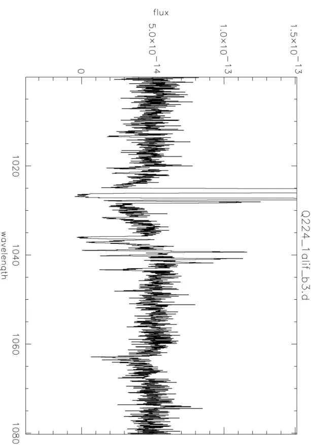 Fig. 3.2 – Partie du spectre FUSE de IZw36. Observation avec la fente LWRS (programme Q224)
