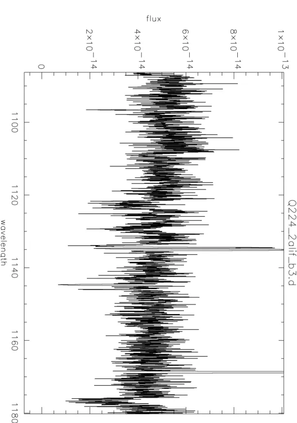 Fig. 3.4 – Partie du spectre FUSE de IZw36. Observation avec la fente LWRS (programme Q224)