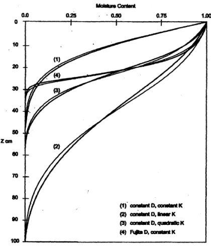 Figure 4.  Profiles at Ponding 