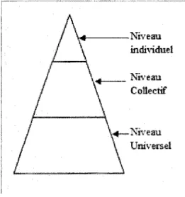 Figure 2.3: Les trois niveaux de programmation mentale (Hostede  &amp;  Bollinger,  1987) 