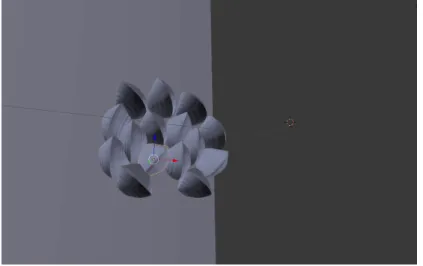 Figure 2: CAD view of the modelled mussel colonization