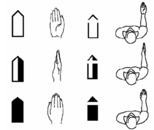 Fig. 3.10 – Les orientations en SignWriting
