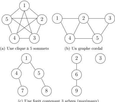 Figure 2.2  Topologies particulières de graphe