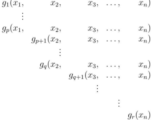 Fig. 1.2 – Forme g´ en´ erale d’une base Lexicographique