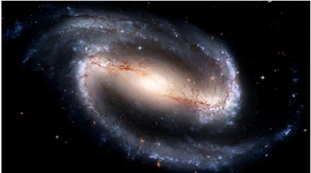 Fig. 3.1 – La galaxie spirale barr´ee NGC 1300 (image HST). La rotation se fait dans le sens des aiguilles d’une montre