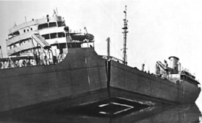 Figure 3.11 – Le Schenectady, un des liberty ships enti`erement rompus