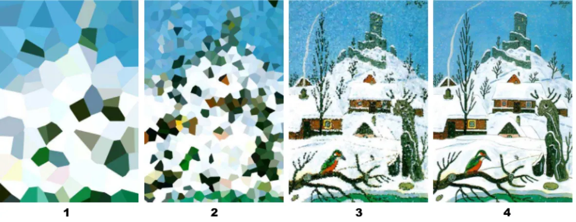 Figure 4.5: Philosophy of the MG technique. The picture of Josef Lada can be used for illustration of the effect of a different mesh size