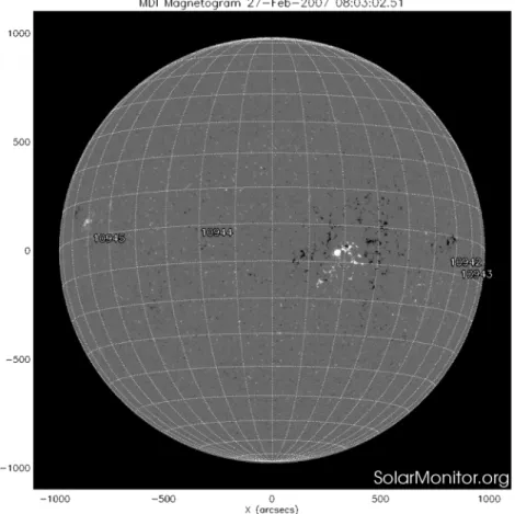 Figure 9. Context of the HINODE/SOT/SP observation performed at disk center on 27 February 2007