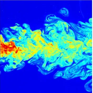 Figure 5. Visualisation d'un jet turbulent réalisée par fluorescence induite par laser