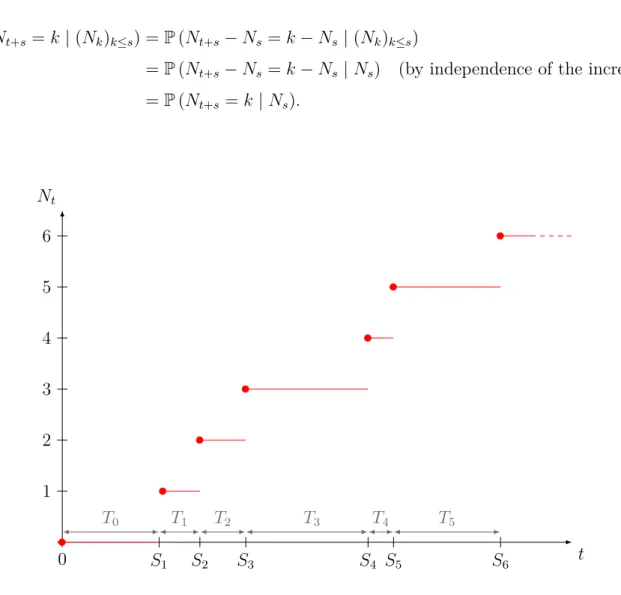 Figure 1.3 – Example of realization of a Poisson process