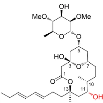 Figure 1. Nouvelle structure proposée du lyngbouilloside avec le centre (R)-C11. 