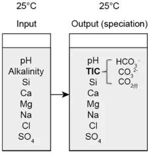 Fig.  3.21.  Determination  of  the  total  inorganic  carbon  (TIC)  at  25°C  after  a  solubility-speciation  model
