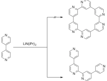 Figure 24: Synthèse de la quaterpyridine par couplage oxydatif au LDA.  