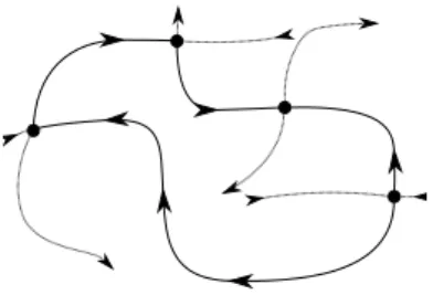 Figure 1. Un lien hétérocline en gras