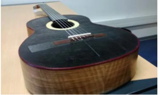 Fig. 1. Prototype d’une guitare fendue en composite 