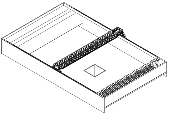 Fig. 1 – Sch´ema du bassin de houle de l’ ´ Ecole Centrale de Nantes