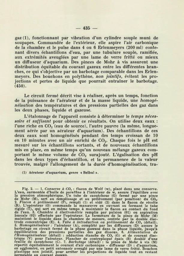 Fig.  2.  —  1.  Conserve  à  CO,  :  flacon  de  Wolf  (w),  placé  dans  une  conserve