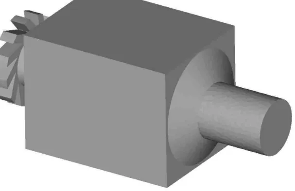 Fig. 3.10  Vue avant de la CAO utilisée pour la LES (sans l'atmosphère ni le plénum)