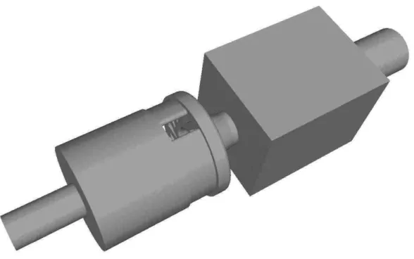 Fig. 3.11  Vues complètes de la CAO utilisée pour la LES (sans l'atmosphère mais avec le plénum)