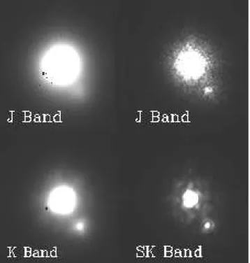 Fig. 2. Left: ADONIS images in J and K band of HD 199143 AB ob- ob-tained by Jayawardhana &amp; Brandeker (2001)