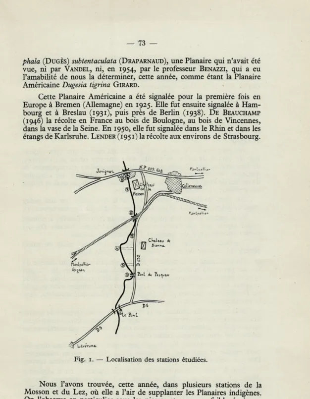 Fig.  1.  —  Localisation  des  stations  étudiées. 