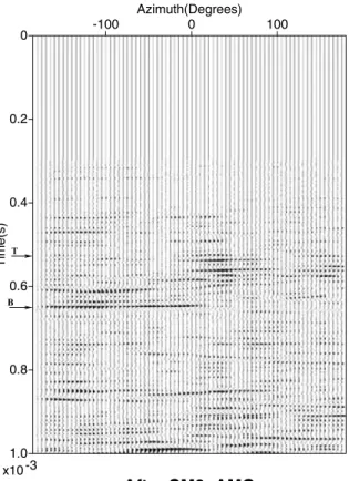 Figure 12. Final result after the Stoneley move out (SMO) and the az- az-imuthal move out (AMO) correction