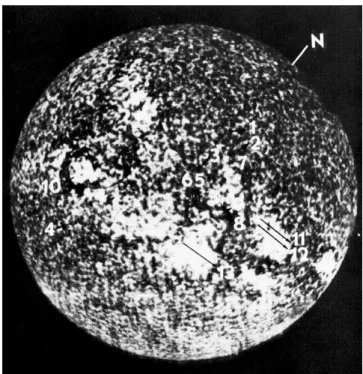 Fig. 3.4: Spectroheliogramme H-Lyman α pris lors d’un vol fus´ee Aerobee le 10 juillet 1972 [Prinz, 1973].