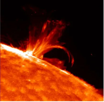 Fig. 3.6: Image TRACE H-Lyman α du 19 mai 1998 lors d’une ´eruption solaire (TRACE/NASA).