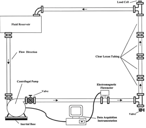 Figure 4.3:  Diagram of Flowloop  Setup (not to scale).
