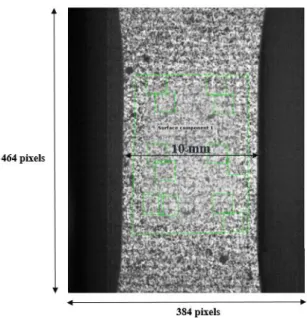 Figure 3.6 Digital image correlation for specimen tested under a strain rate of 0.25 s -1 