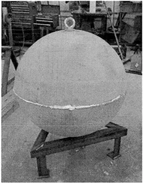 Figure 18: Assembled  concrete sphere.